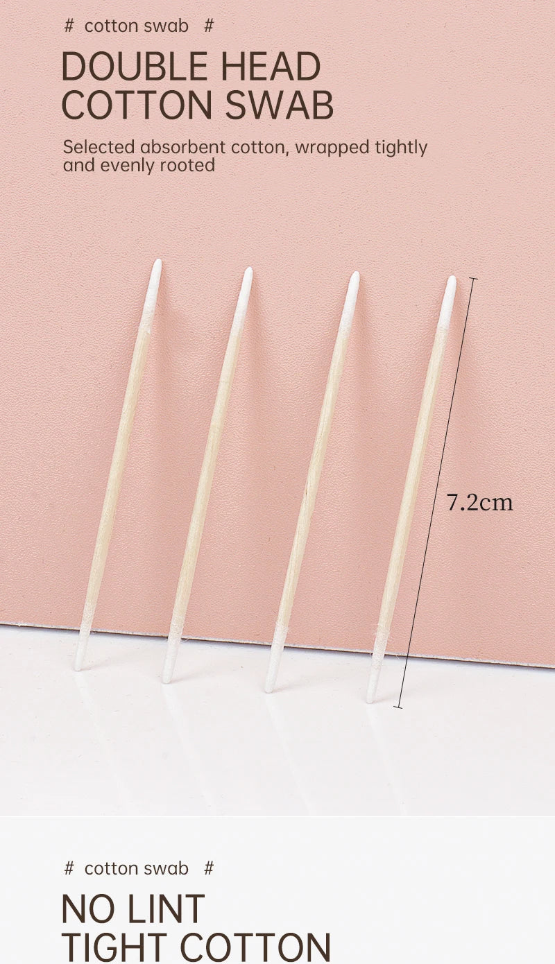 100/300 Pcs Disposable Ultra-small Cotton Swab Brush